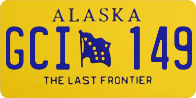 AK license plate GCI149