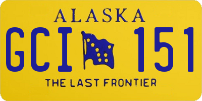 AK license plate GCI151