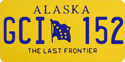 AK license plate GCI152