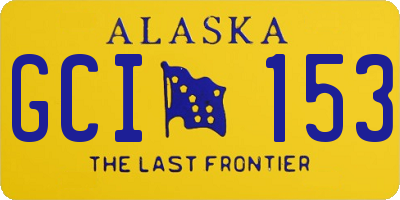 AK license plate GCI153