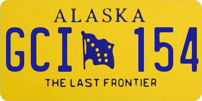 AK license plate GCI154