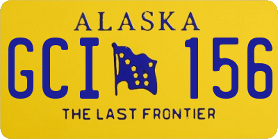AK license plate GCI156