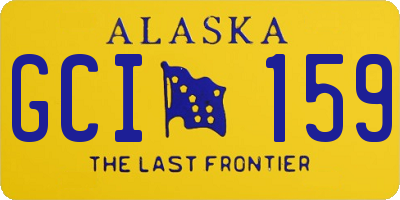 AK license plate GCI159