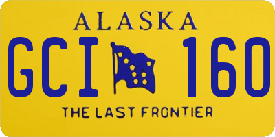 AK license plate GCI160