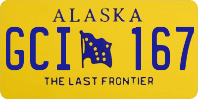 AK license plate GCI167