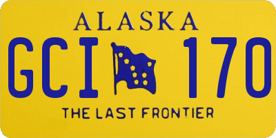 AK license plate GCI170