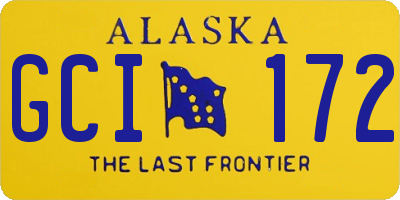 AK license plate GCI172