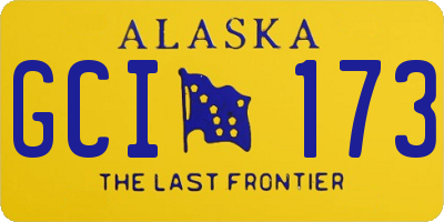 AK license plate GCI173