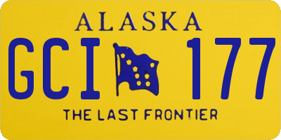AK license plate GCI177