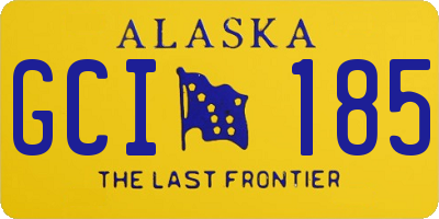 AK license plate GCI185