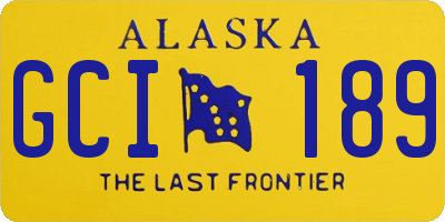 AK license plate GCI189