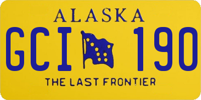 AK license plate GCI190