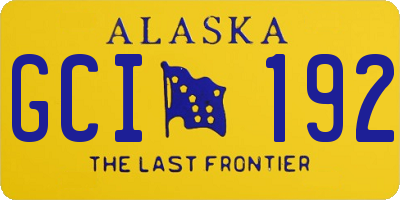 AK license plate GCI192