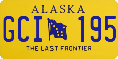 AK license plate GCI195