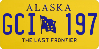 AK license plate GCI197