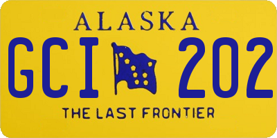 AK license plate GCI202