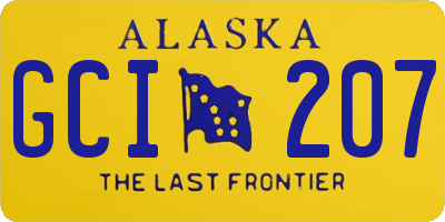 AK license plate GCI207