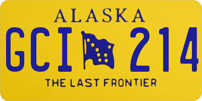 AK license plate GCI214