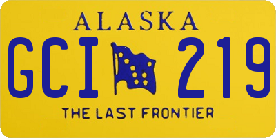 AK license plate GCI219