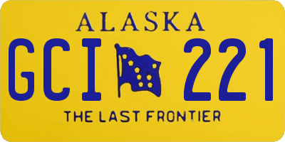 AK license plate GCI221