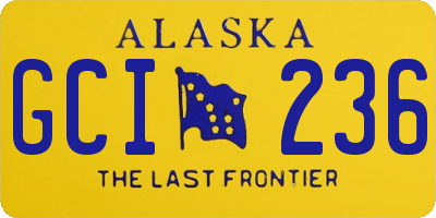 AK license plate GCI236