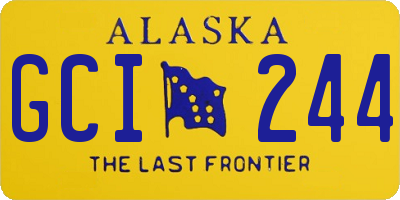 AK license plate GCI244