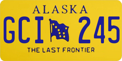 AK license plate GCI245