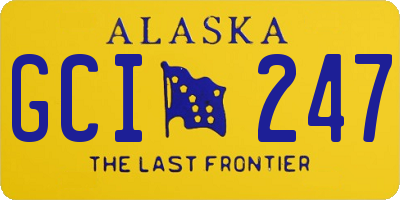 AK license plate GCI247