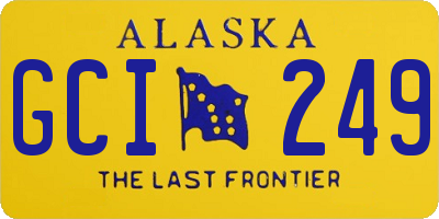 AK license plate GCI249