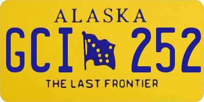 AK license plate GCI252