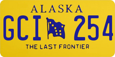 AK license plate GCI254