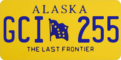 AK license plate GCI255