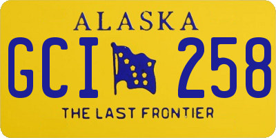 AK license plate GCI258