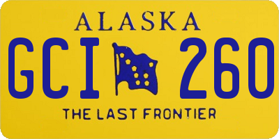 AK license plate GCI260