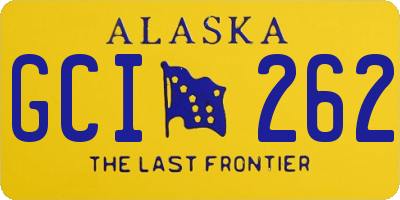 AK license plate GCI262