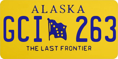 AK license plate GCI263
