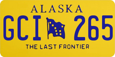 AK license plate GCI265