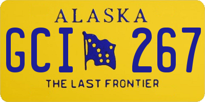 AK license plate GCI267