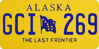 AK license plate GCI269