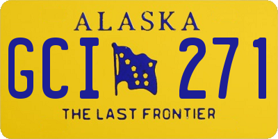 AK license plate GCI271