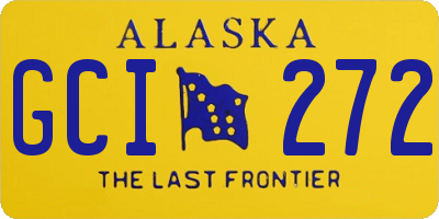 AK license plate GCI272