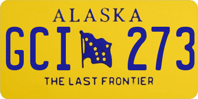 AK license plate GCI273