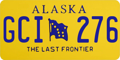AK license plate GCI276