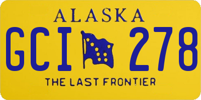 AK license plate GCI278