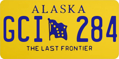 AK license plate GCI284