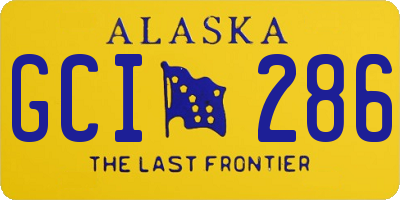 AK license plate GCI286