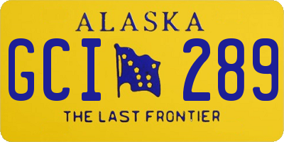 AK license plate GCI289