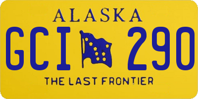 AK license plate GCI290