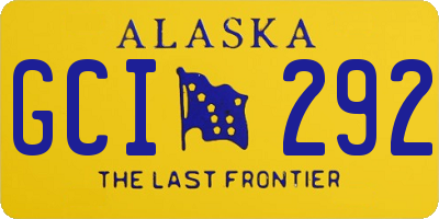 AK license plate GCI292
