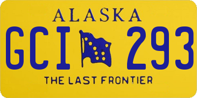 AK license plate GCI293